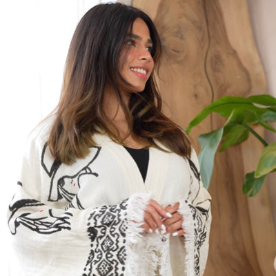 Natural Cotton Girl Kimono