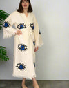 Natural Cotton Cosmic Evil Eyes Kimono