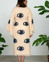 Natural Cotton Cosmic Evil Eyes Kimono