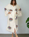 Natural Cotton Colourful Evil Eyes Kimono